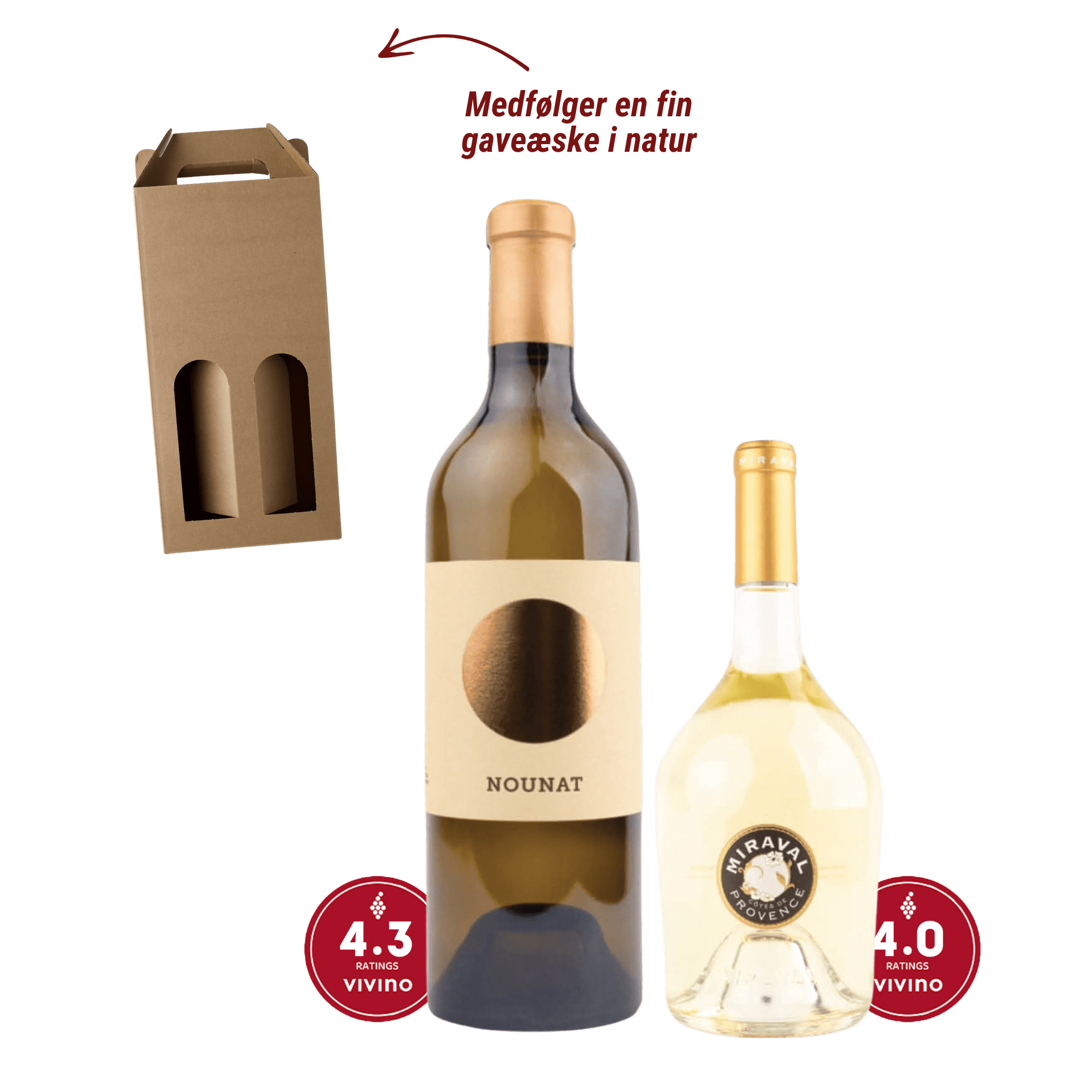 Den Sidste Flaske Hvidvins Smagekasse Den Perfekte Hvide Gaveæske - Eksklusiv (2 fl. + gaveæske)