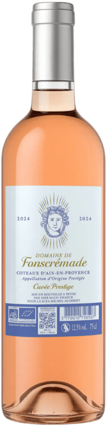 Chateau de Calavon Rosé Domaine de Fonscrémade AOP Coteaux AIX bio Rosé