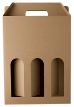 Den Sidste Flaske Gaveæsker i pap Gaveæske i natur til 3 flasker