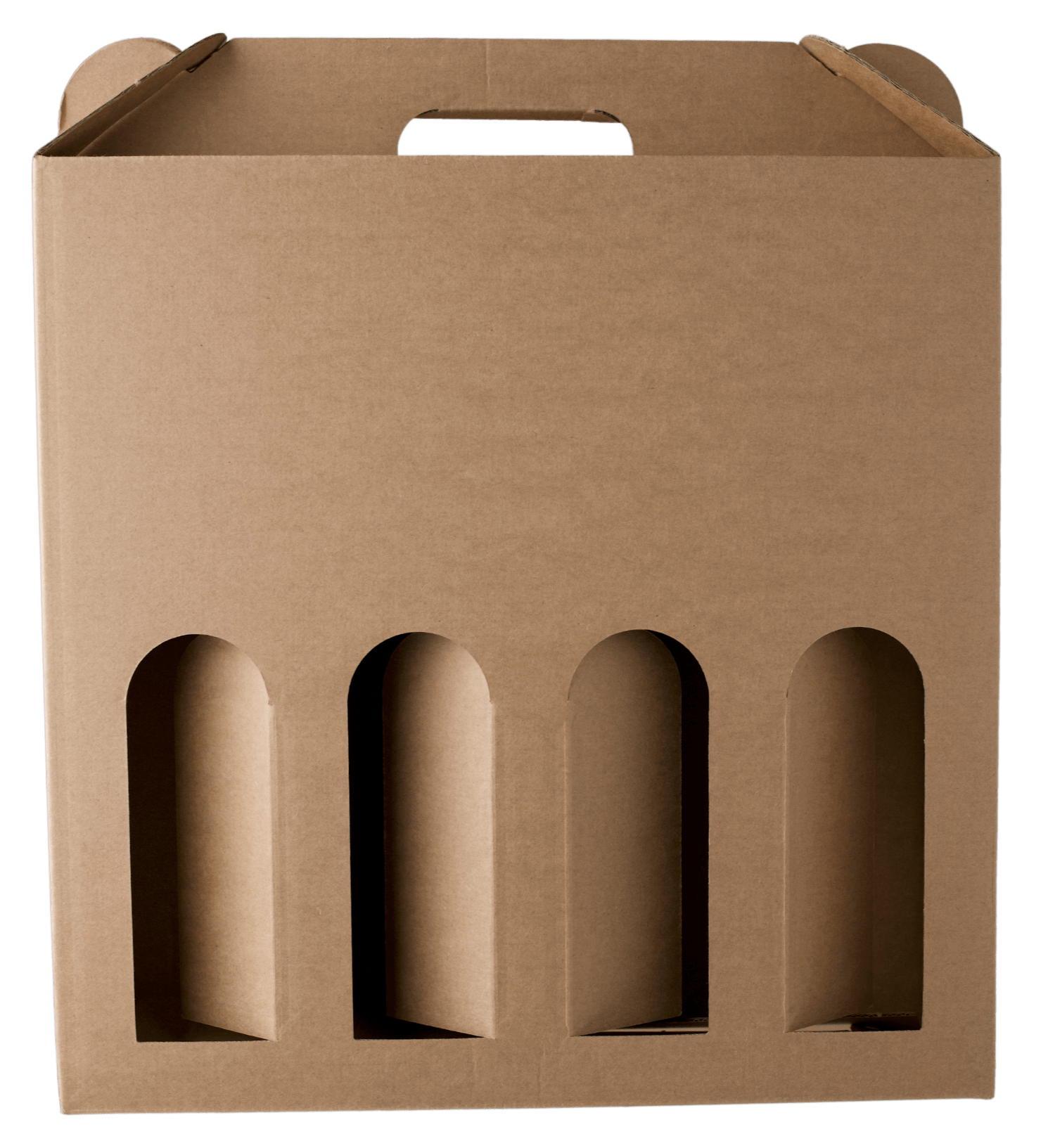 Den Sidste Flaske Gaveæsker i pap Gaveæske i natur til 4 flasker