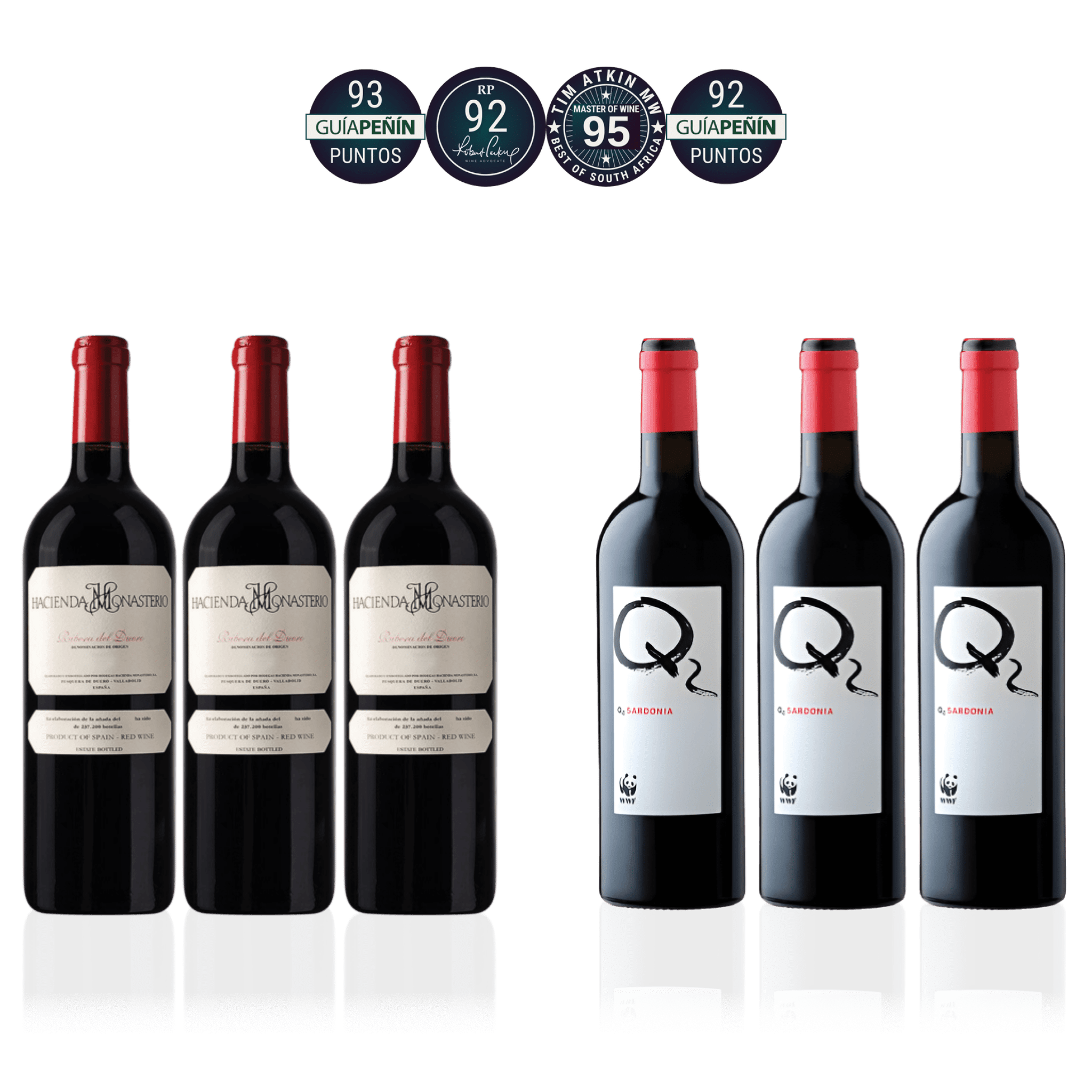 Den Sidste Flaske Rødvins Smagekasse Hacienda Monasterio vs. Quinta Sardonia (6 fl.)