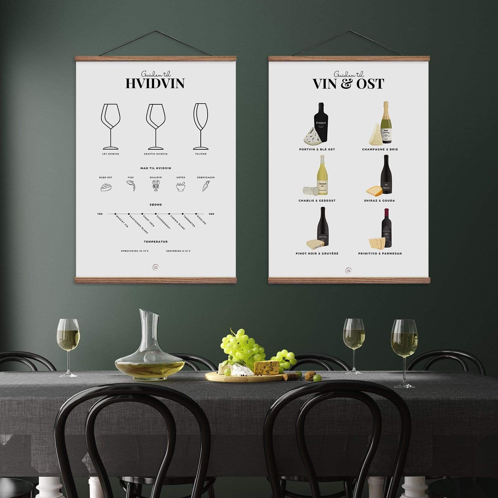 Den Sidste Flaske Plakater, print og visuelle kunstværker Hvidvin