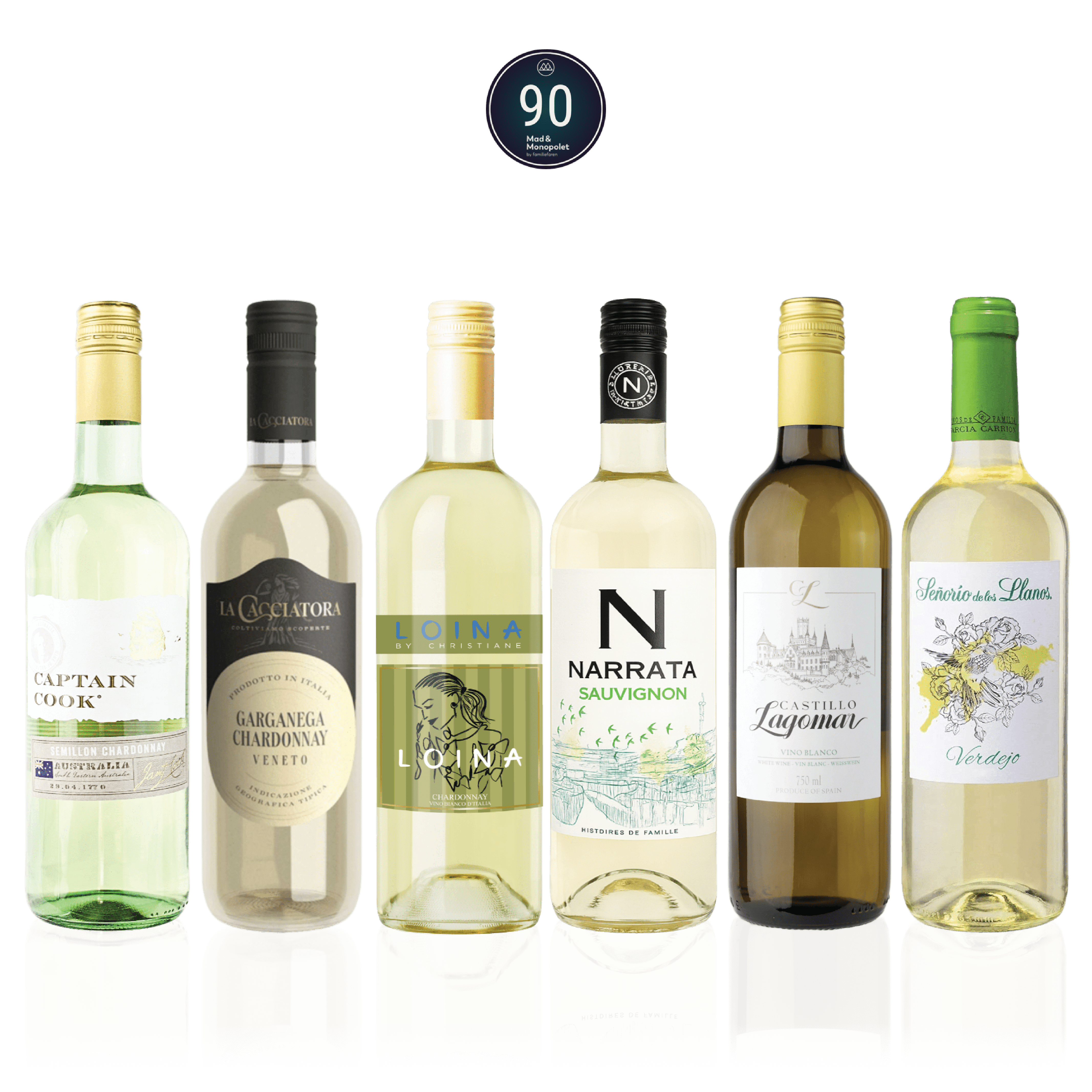 Den Sidste Flaske Hvidvins Smagekasse Hvidvinsbaskeren (6 fl.)