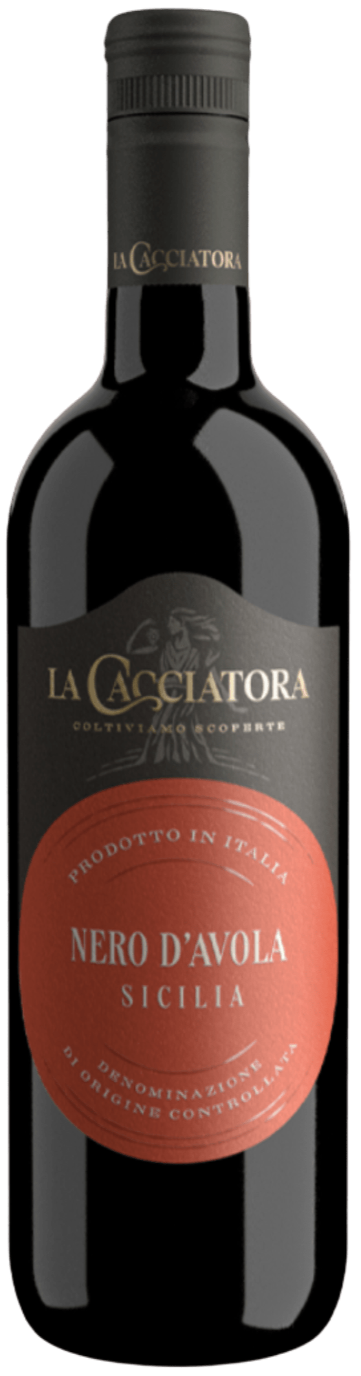 La Cacciatora Rødvin La Cacciatora - Nero D'Avola Sicilia 2023 (egen import + tekst)