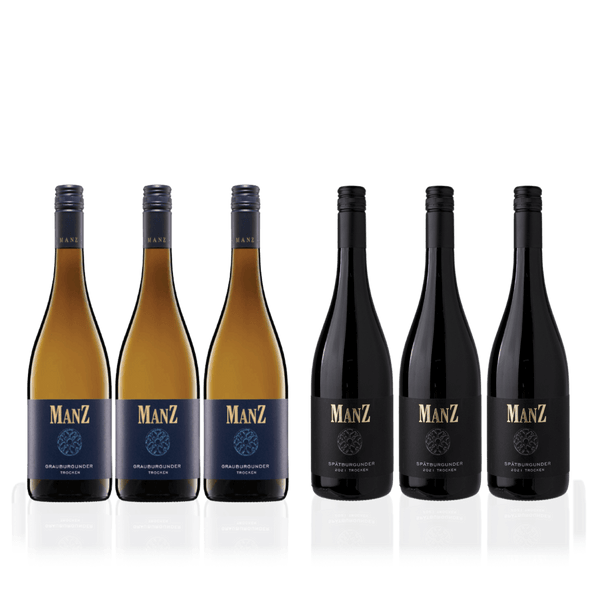 Den Sidste Flaske Mixed Smagekasse MANZ KOMBO: Spätburgunder vs. Grauburgunder