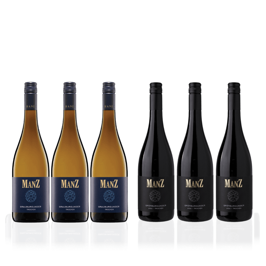 Den Sidste Flaske Mixed Smagekasse MANZ KOMBO: Spätburgunder vs. Grauburgunder