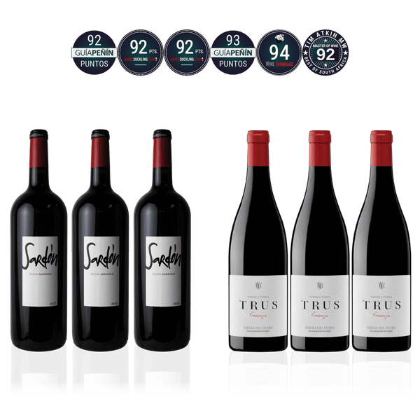 Den Sidste Flaske Rødvins Smagekasse MEGA BATTLE: Quinta Sardonia  vs. TRUS (6 fl.)