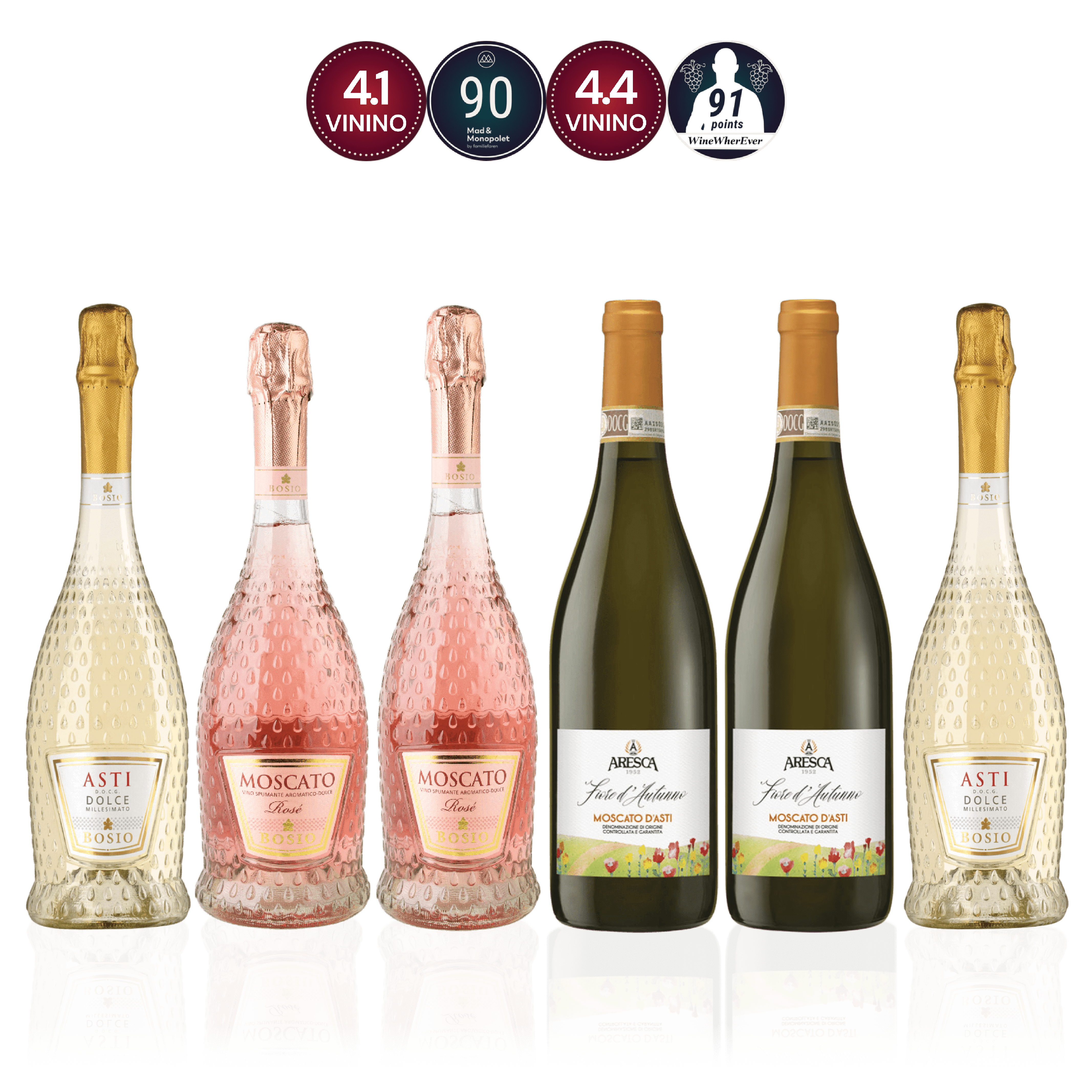 Den Sidste Flaske Mousserende Smagekasse Moscato Kassen (6 fl.)