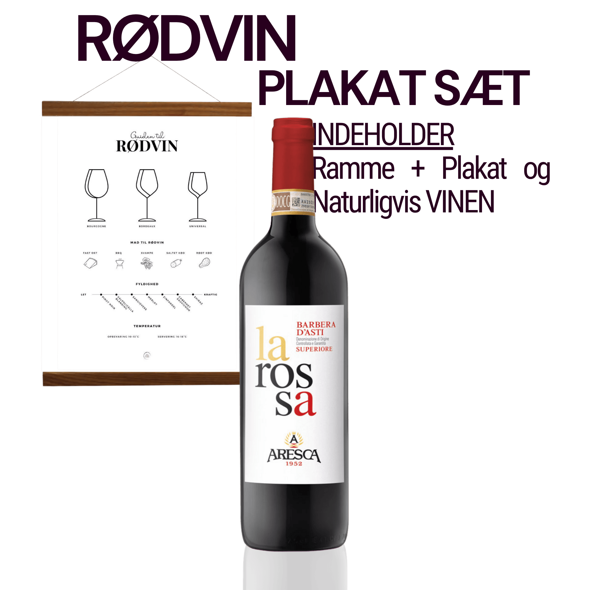 Den Sidste Flaske Mixed Smagekasse Rødvin Plakat sæt