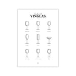 Den Sidste Flaske Plakater, print og visuelle kunstværker A4 Vinglas